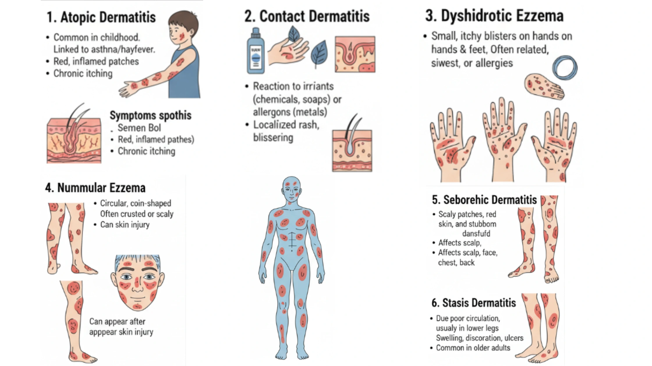 What are the different types of eczema?